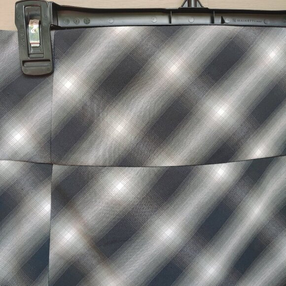 Express Gray Mixed Plaid Skirt Pencil Straight High Waist Workwear Office - Picture 4 of 11